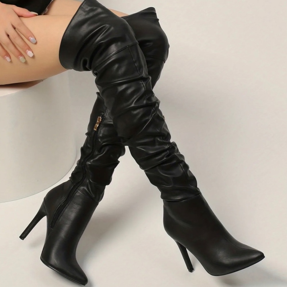 New- Womens Zipper Over-The-Knee Boots Shoes Size 9 NEW IN BOX